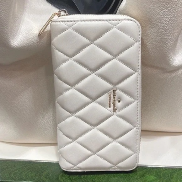 NEW Kate Spade Carey Large Quilted Leather Continental Wallet Parchment White - Picture 6 of 8
